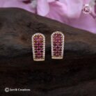 449 Micro-Plated-AD-J-type-Ear-Rings-(-Pink-White-JCER449 -)170 (2)