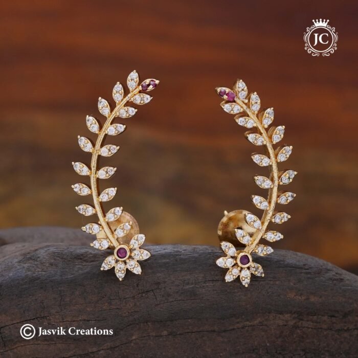 461 Premium-Antique-Ear-Cuff-Stud(-White-)--JCER461 -240-(5)