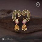 476 Peacock AD Ear Cuff Jhumka - JCER476 -499 (2)
