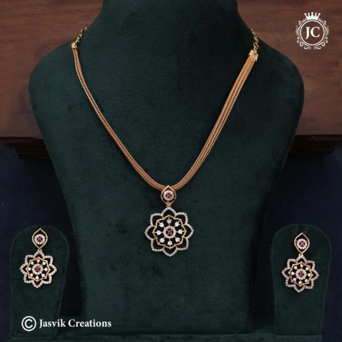 498 Micro Plated Flower Detachable Pendent Attikai - JCNL498 - 550 (2)