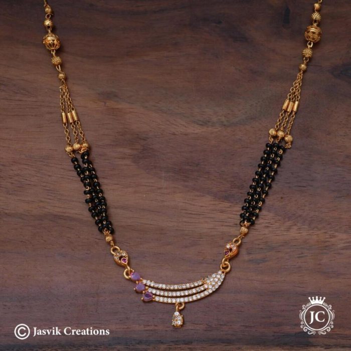 503 Micro Plated Blask Beads With AD Pendent- JCNL503 - 350 (4)