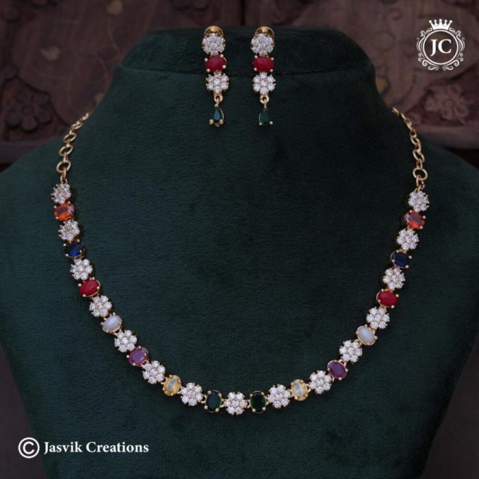 511 Microplated Navatathna Neckalace - JCNL511- 899 (2)