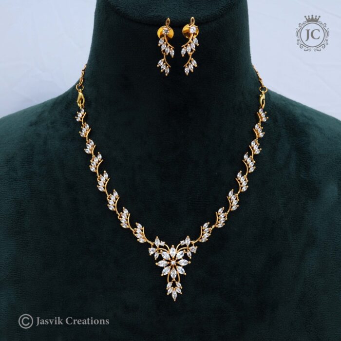 528 Premium AD Diamond Look NEcklace - JCNL528 - 550 528 Premium AD Diamond Look NEcklace - JCNL528 - 550