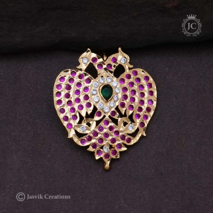 64 Impon Peacock HEart Rani Pink Dollar - JCPT064 550