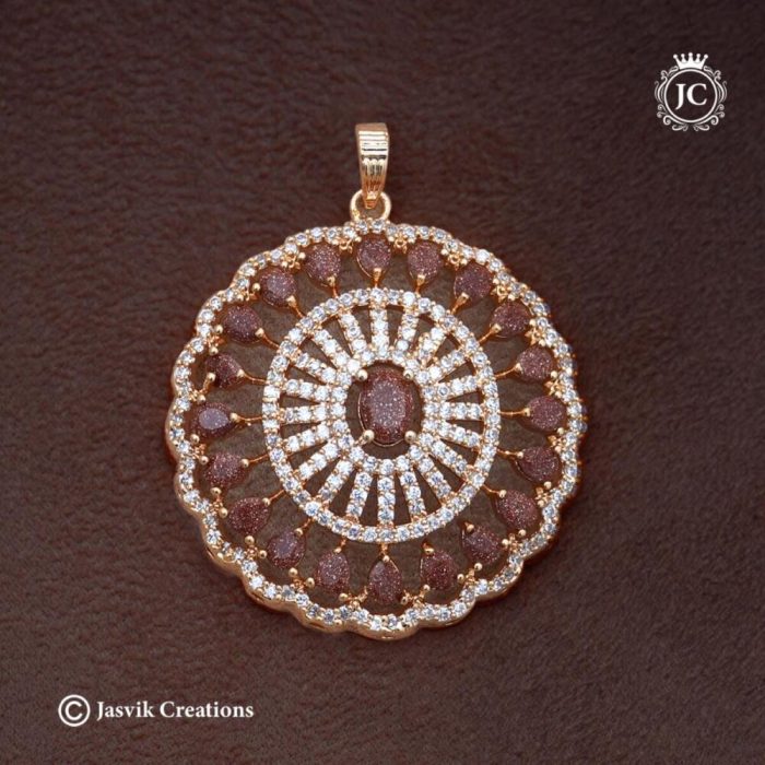 86 Micro Plated Ad Pendent Rajavardhni - JCPT086 - 499 (16)