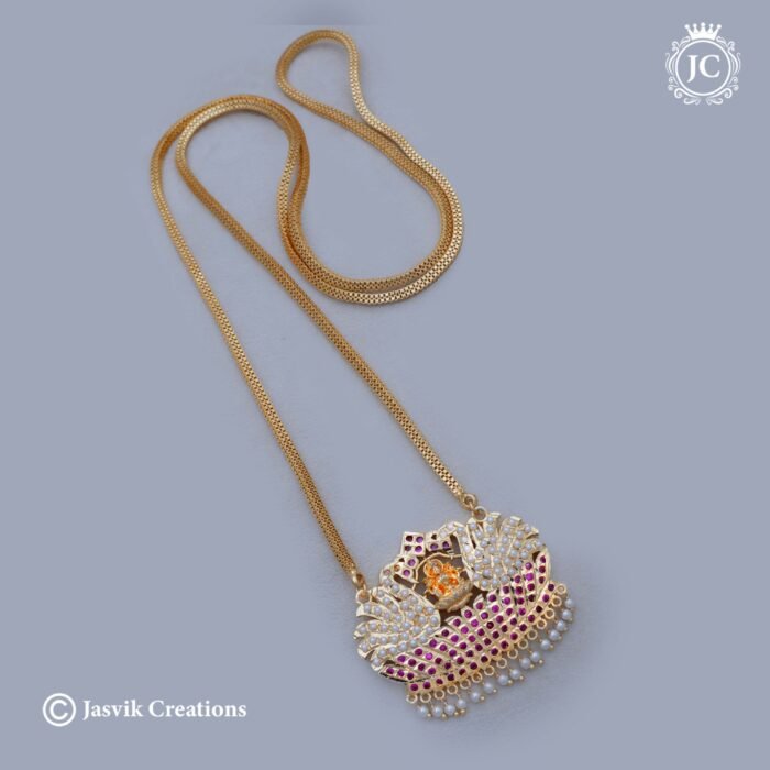 367 Traditional Pearl with Laskhmi Dollar Chain - JCCH357 36 Only 1750