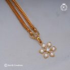 440 Diamond Replica Flower Pendent wit net Short chan-- JCCH440- 499 (3)