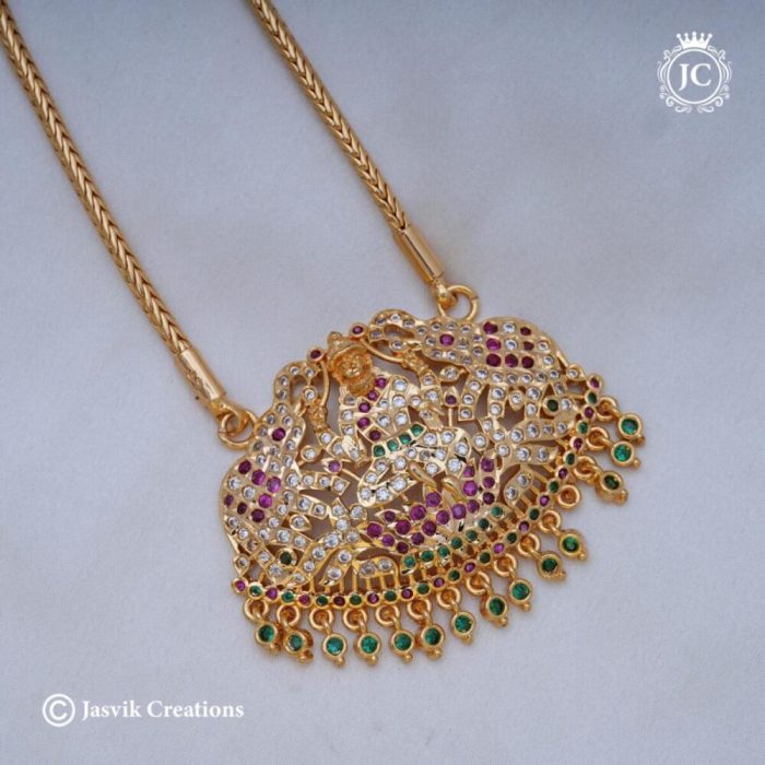 445 Microplated Gajalakshmi Dollar Chain - JCCH445 1099 24 1199 30 (2)