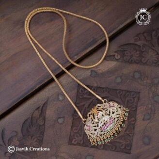 Microplated Gajalakshmi Dollar Chain -  JCCH445