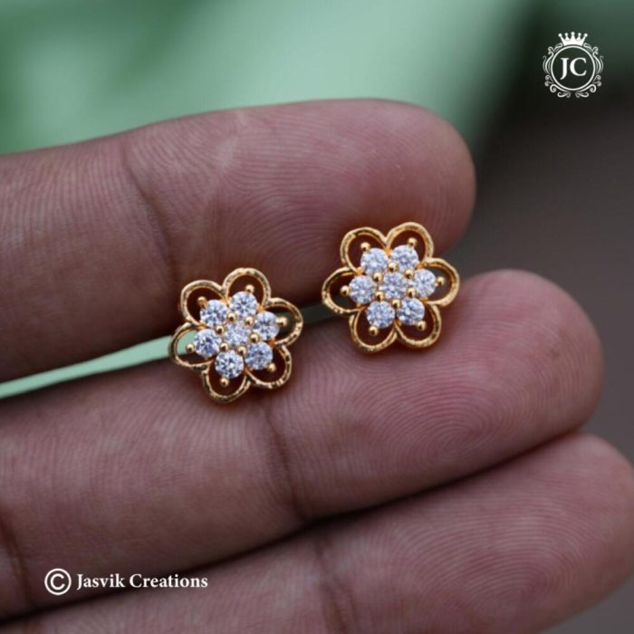 499 Diamond-Look-Flower-Ear-Rings----JCER499 170-(5)