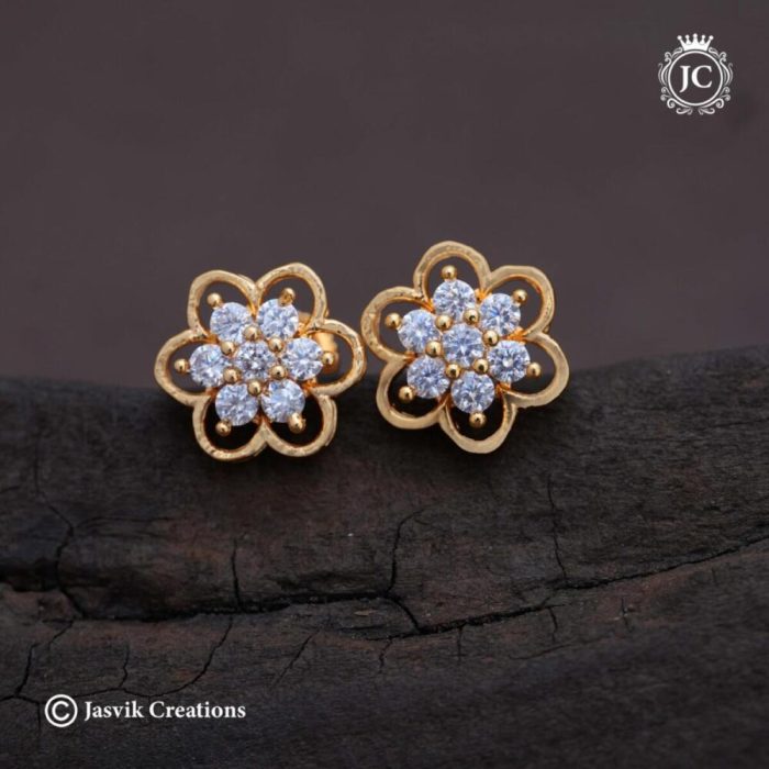 499 Diamond-Look-Flower-Ear-Rings----JCER499 170-(6)