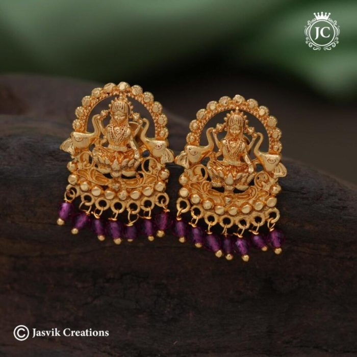 506 Microplated-Lakshmi-Ear-Rings-Red -JCER506 -199-(7)