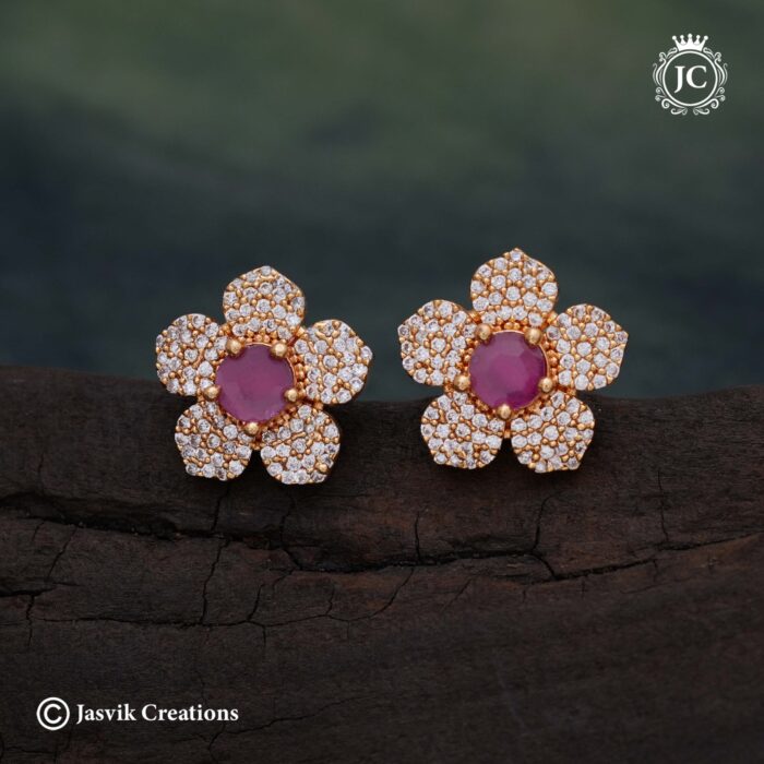 511 Microplated AD Flower Stud - JCER5011 - 250 (4) 511 Microplated AD Flower Stud - JCER5011 - 250 (4)