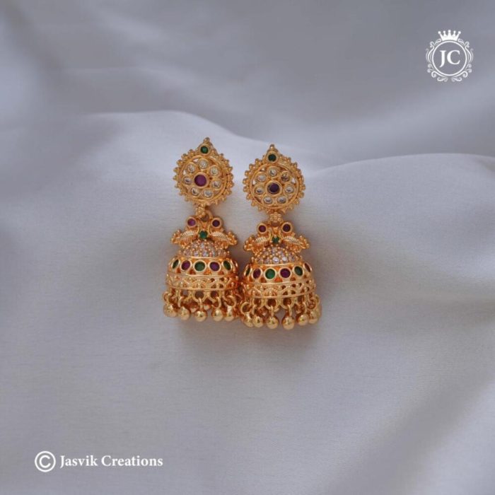 532 Micro plated Jhumka - JCER532 - 350 (2)