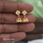 537 Real Gold Cute Stone Jhumka- JCER537 -190 (3)