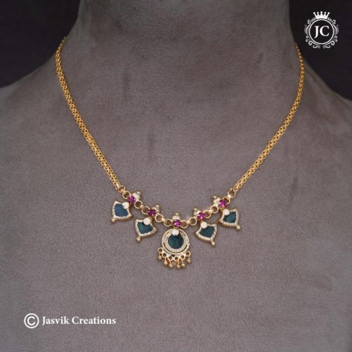 558 Micro Plated Pallaka Necklace -JCNL558 - 450 (3)