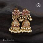 566 Premiuum Lotus Necklace with jhumka - JCNL566 - 1199 (3)