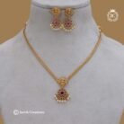 577 Antique Simple Lakshmi Ruby NEcklace- JCNL577 - 450 (2)