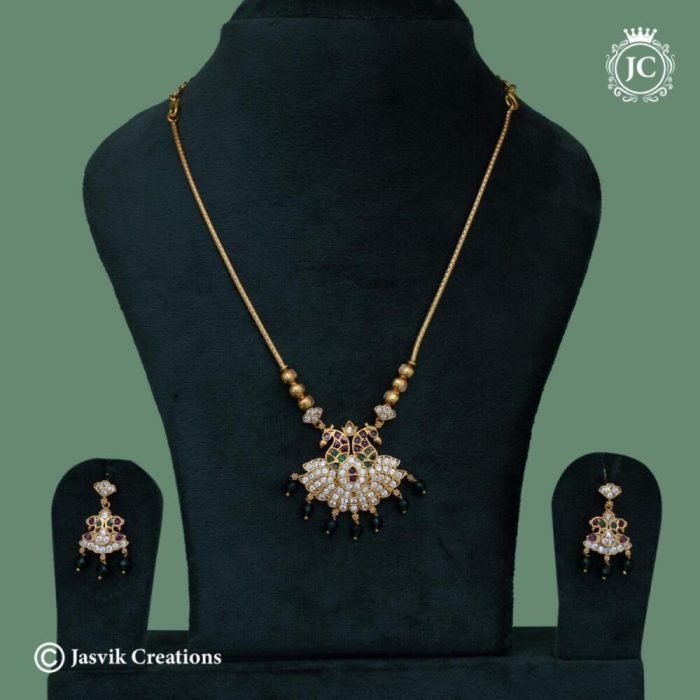 579 Antique Simple Peacock Necklace - JCNL579 -575 (2) 579 Antique Simple Peacock Necklace - JCNL579 -575 (2)