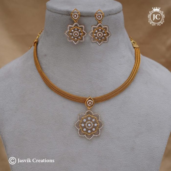 584 Premium Antique Necklace ( White) - JCNL584 - 450 (3)