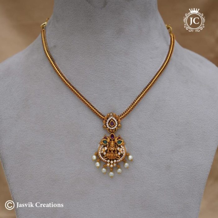 585 Simple Antique Lakshmi Attikai – JCNL585 – 299 (2)