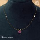 587 Simple Invisible Flower Necklace - JCNL587 - 170 (3)