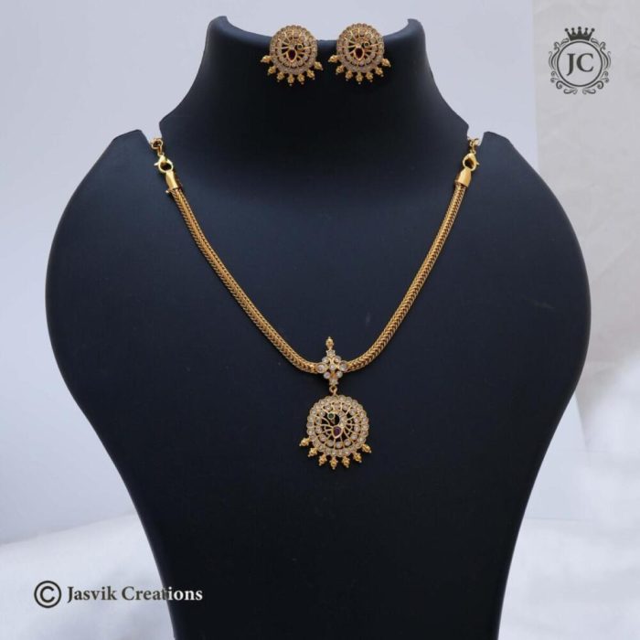 592 Premium Antique Peacock Attikai Set - JCNL592 - 475 (3)