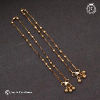 Micro Plated Ball Pattern Anklet - JCAT025