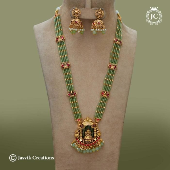 173 Trending-Green-BEad-Lakshmi-Haram - JCHM173---850-(1)