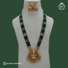 174 MAtte Finish Green beads Lakshmi Haram --JCHM174 750 (3)