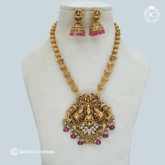 175 MAtte Finish Chetinadu Lakshmi Mid Haram – JCHM1745- 650 (4)