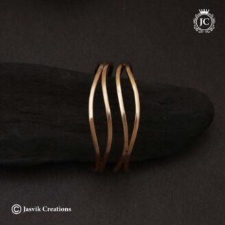 Impon Double Line Bangle without Polish -  JCBN243 - 2.6