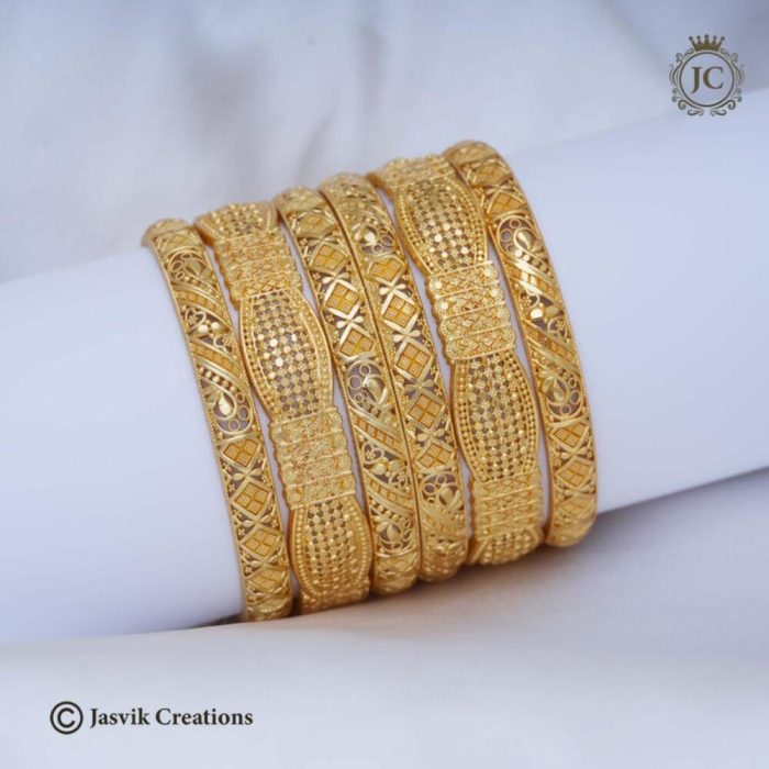 245 Microplated Budget Friendly bangle - Combo Set - JCBN245 - 420 (2)