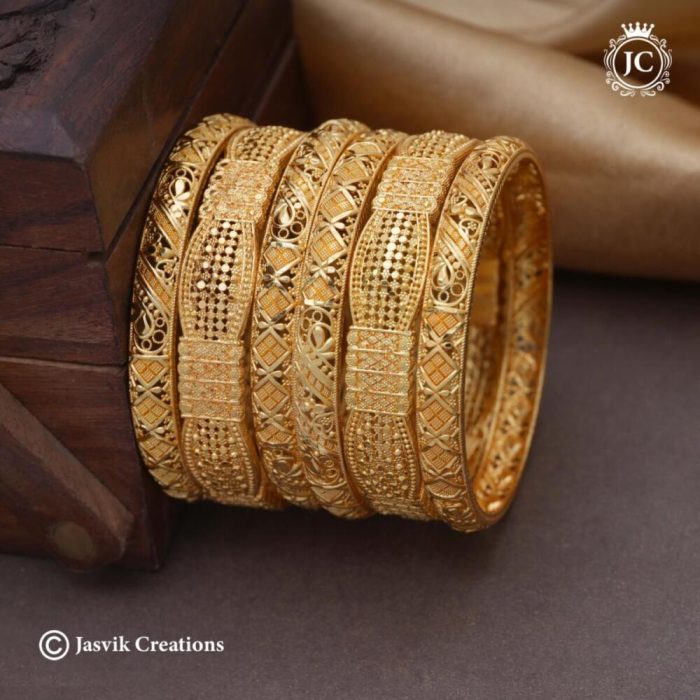 245 Microplated Budget Friendly bangle - Combo Set - JCBN245 - 420 (3)