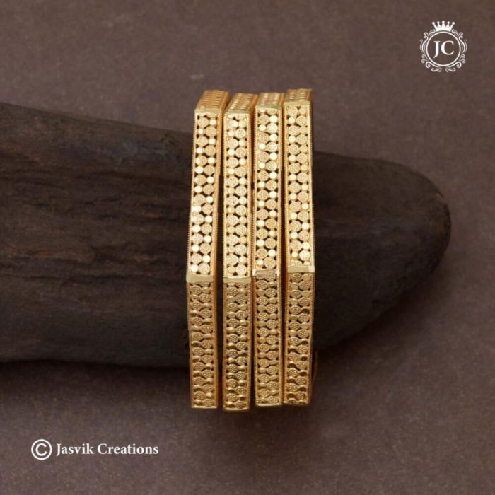 247 Microplated Budget Friendly Xhexon shape bangle - JCBN247- 299 (3)
