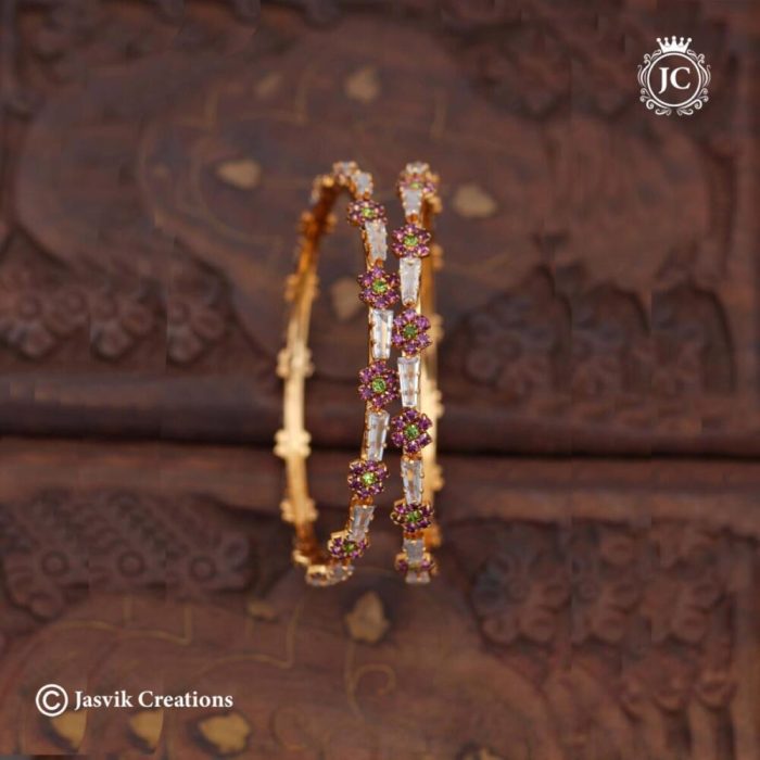248 Microplated Stone Bangle - JCBN248-250 (2)