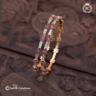 Microplated Stone Bangle -  JCBN248