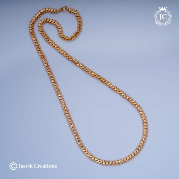 453 Micro plated Thick Arumbu Chain - JCCH453 - 450 550