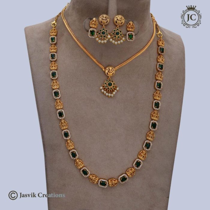 462 Antique Lakshmi Green Comboset - - JCCM462 - 1499 (1)