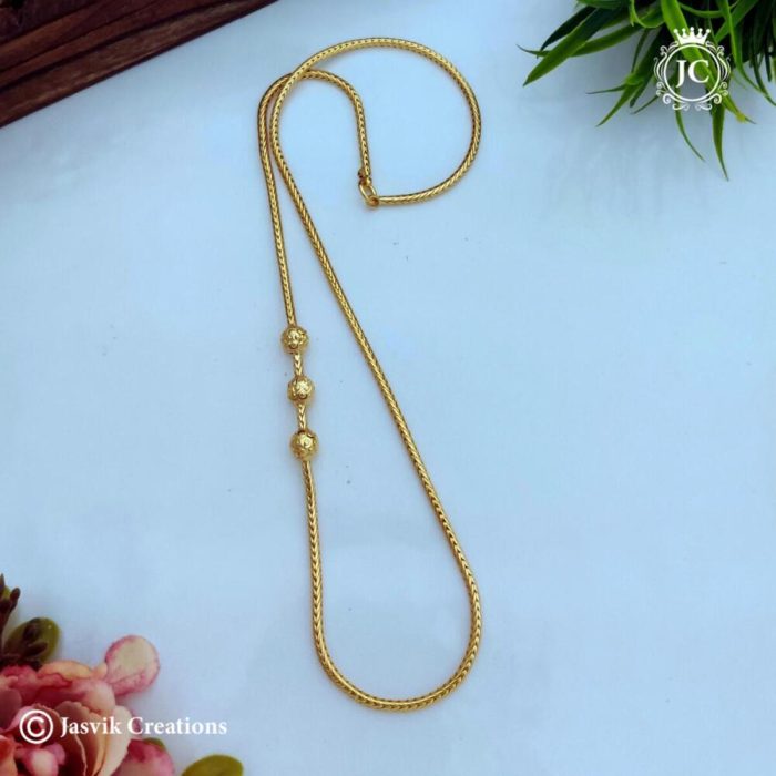 463 Microplated Ball Mugappu with Saradu Chain- JCCH463 - 499 copy