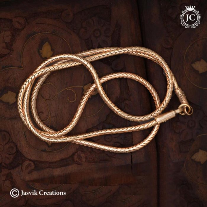 463 Pure Impon Smooth Saradu Chain without Polish – 24 Inch – JCCH463 -1599 (5)