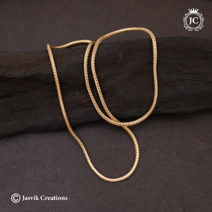 463 Pure Impon Smooth Saradu Chain without Polish - 24 Inch - JCCH463 -1599 (7)