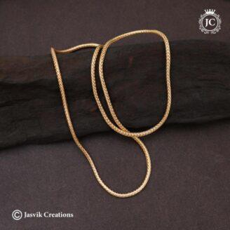 Pure Impon Smooth Saradu Chain without Polish - ( 24 Inch ) - JCCH463