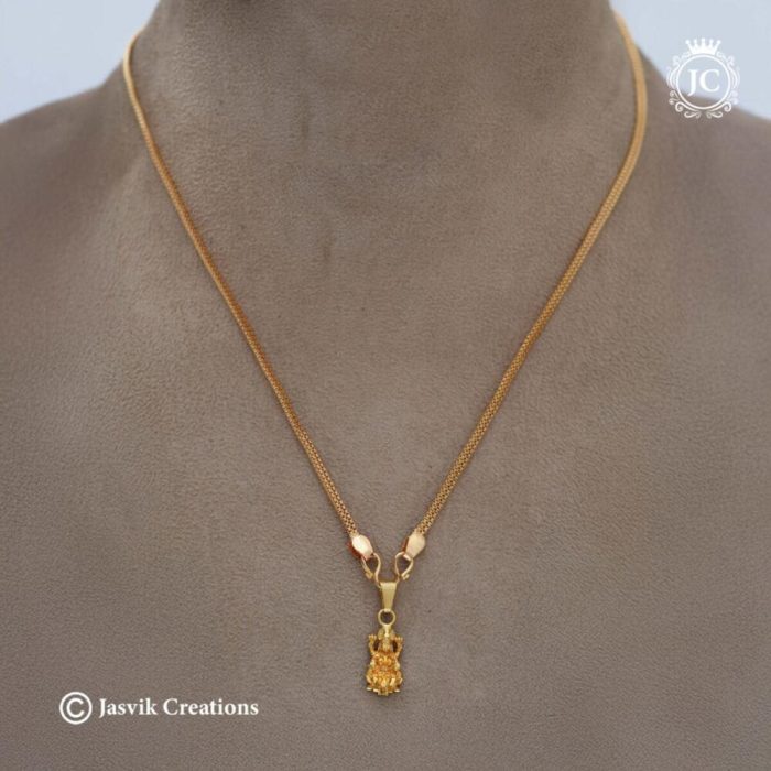 465 Simple Daily wear Lakshmi dollar Short Chain – JCCH465- 270 (4)