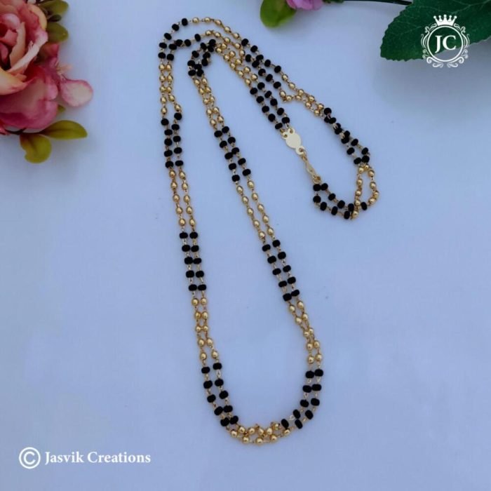 474 Microplated 2 Line Black Beads Chainl 24 Incht - JCCH474-350 copy 474 Microplated 2 Line Black Beads Chainl 24 Incht - JCCH474-350 copy