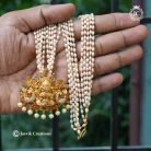479 Premium Antique Pendent with PEarl Beads Chain - JCCH479 - 24 Inch 799 (5)