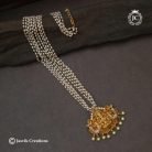 479 Premium Antique Pendent with PEarl Beads Chain - JCCH479 - 24 Inch 799 (7)