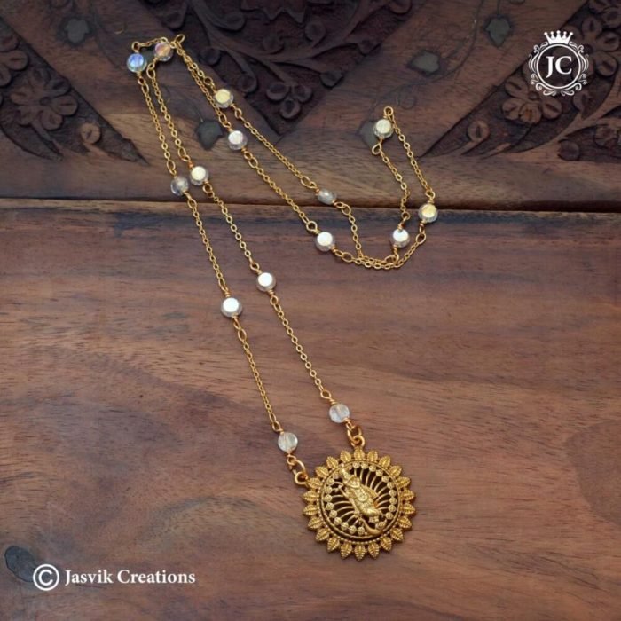 483 Krishnar Simple Dollar Chain 24 Only - - JCCH483- 599 (2)