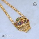 491 Fomring Flower Pot Dollar with Microplated Link chain - JCCH491 - 24 999 30 1099