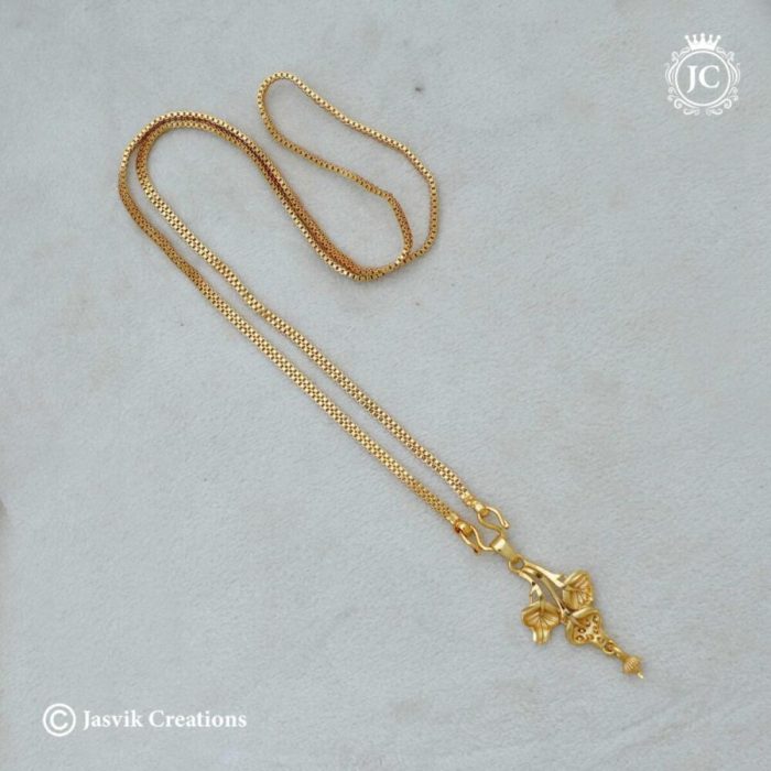 498 Simple--Leaf-&-Flower-Short-Chain- JCCH498 --270-(7)